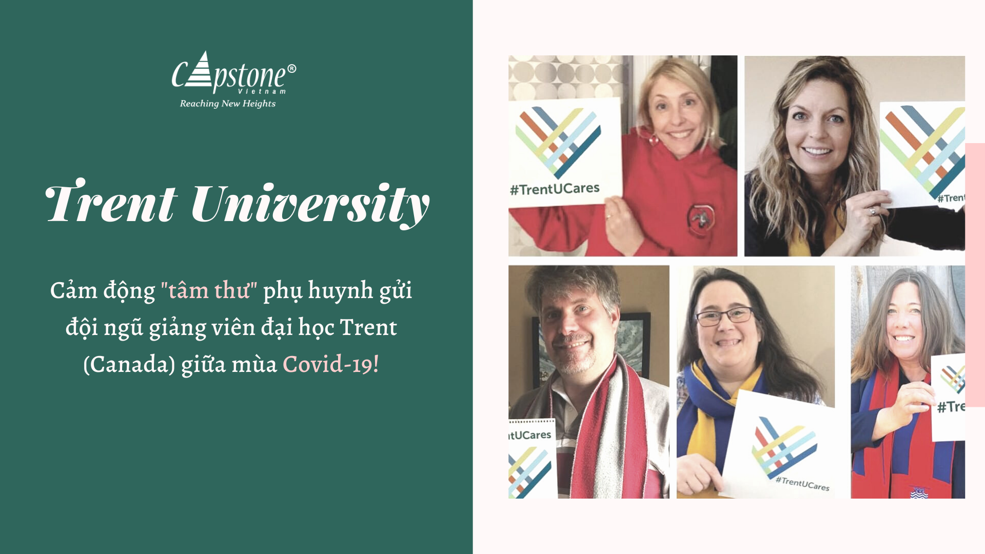 Cảm động  tâm thư  phụ huynh gửi đội ngũ giảng viên đại học Trent  Canada  giữa mùa Covid-19!
