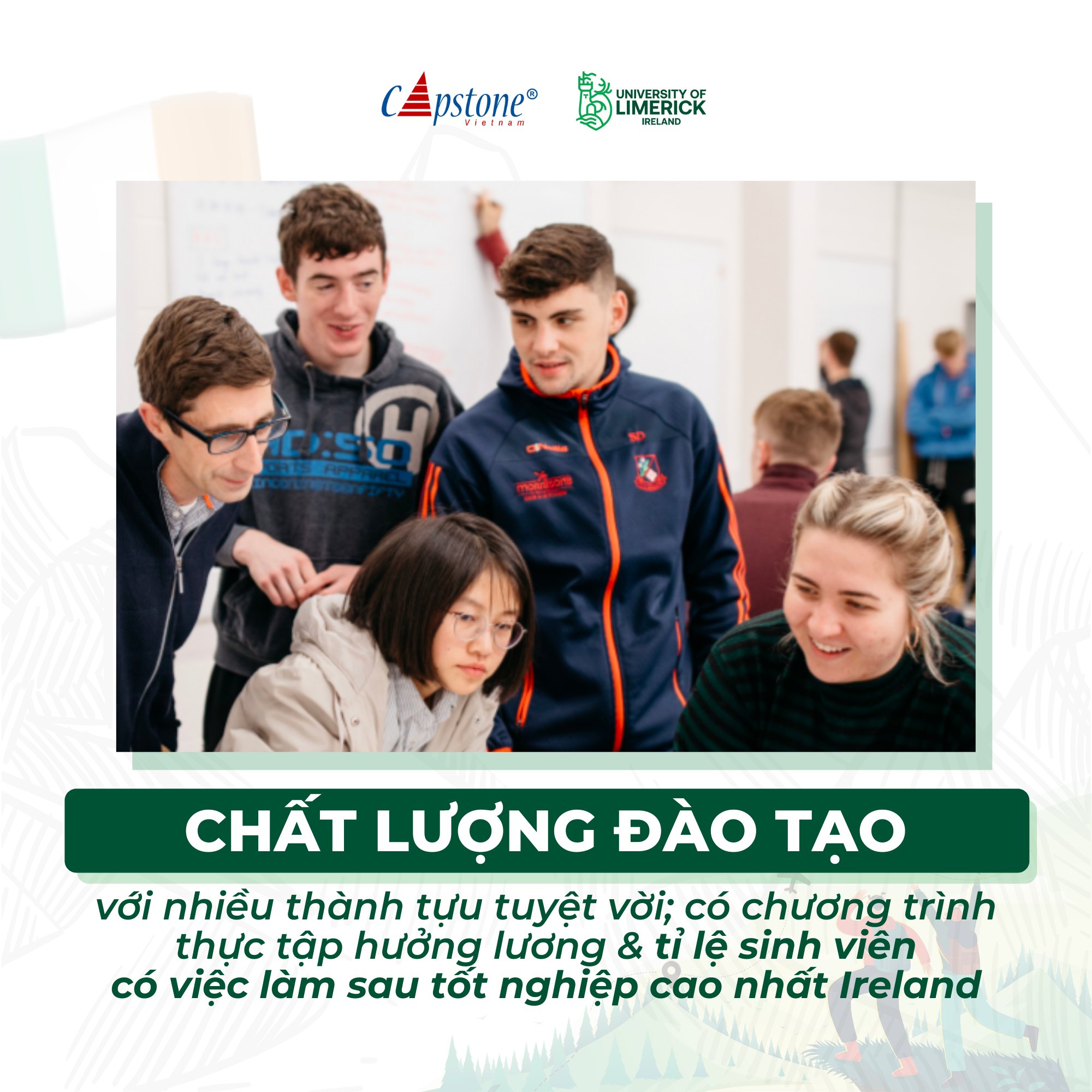 Du học Châu Âu chỉ từ 250 triệu năm tại 𝗨𝗡𝗜𝗩𝗘𝗥𝗦𝗜𝗧𝗬 𝗢𝗙 𝗟𝗜𝗠𝗘𝗥𝗜𝗖𝗞 - Đại học hàng đầu Ireland